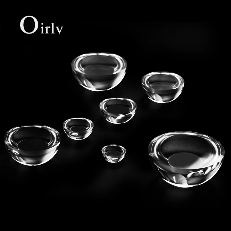 Oirlv Transparent Acylic Ring Display Stand Round Jewelry Organizer Prop for Shop Cabinet