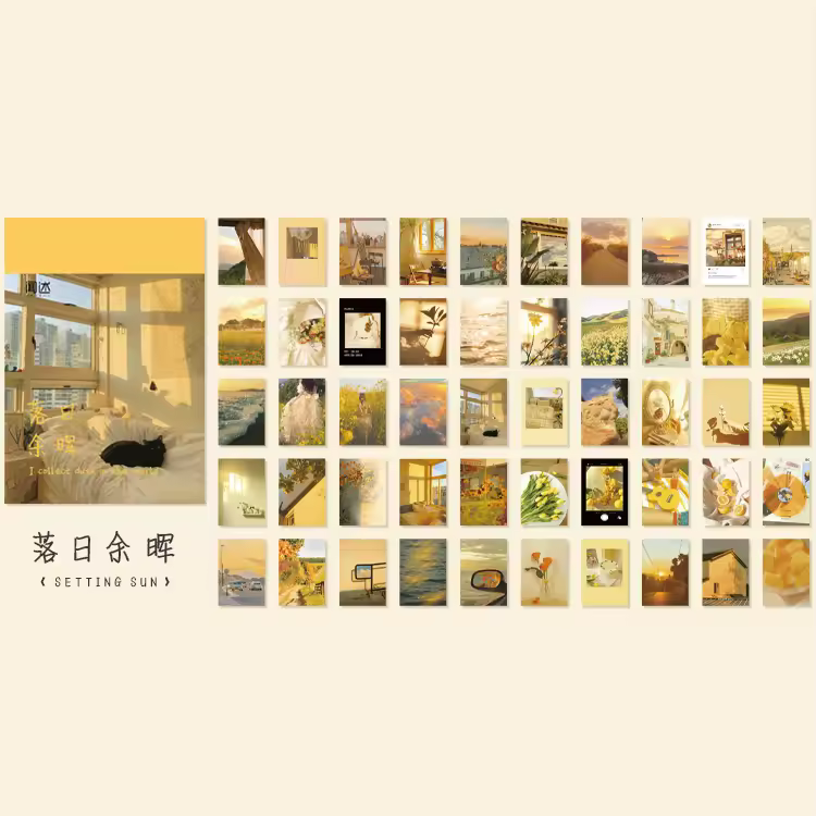 50sheets 50 Patterns Washi Paper Ins Stickers Book Aesthetic Scenery Sticker for Scrapbooking Journals Album Diary DIY Paers - Image 28