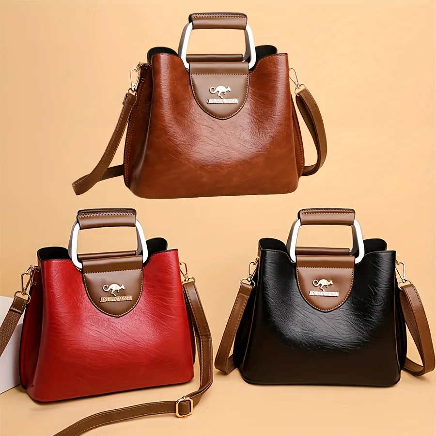 Women's Fashion Tote Bag with Multiple Pocket, Vintage Crossbody Bags for Women Daily Handbag Shoulder Bag, Phone Purse Pouch