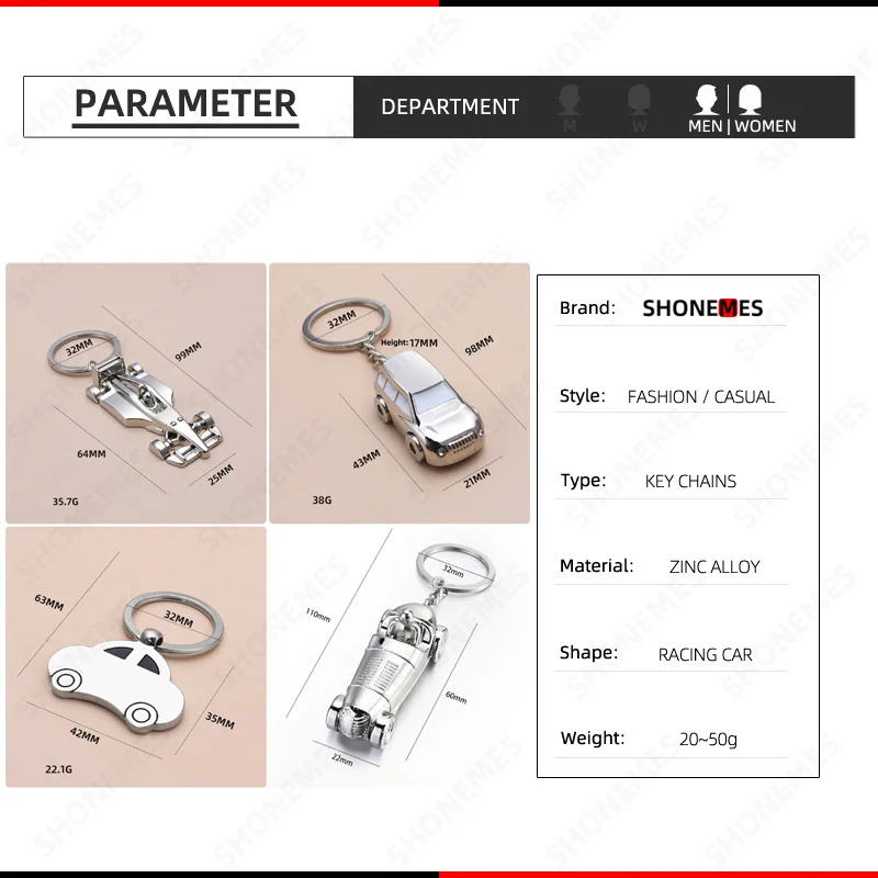 Shonemes Vintage Racing Car Truck Bus Keychain Creative 3D Jeep Key Rings Train Keyring Bags Charms Accessory Gifts