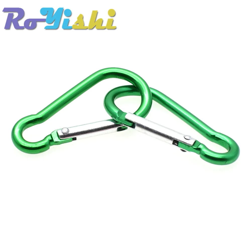 10 Pcs/Pack Aluminum Carabiner Snap Hook Keychain For Paracord Outdoor Activities Hiking Camping 10 Colors