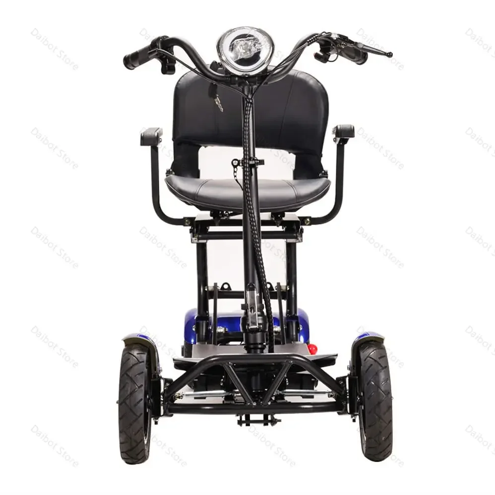 10-Inch Portable Foldable Old People 4 Wheel Electric Scooter Dual Motor 500W 36V Lightweight Mobility Scooters for Seniors