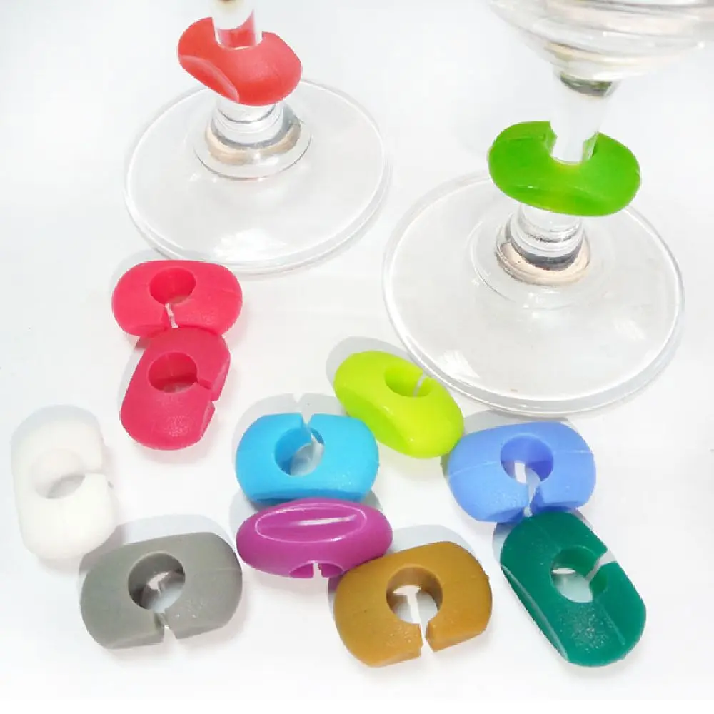 Bar Signs Drinking Glass Identification Cup Labels Red Wine Glass Marker Creative Charm Silicone
