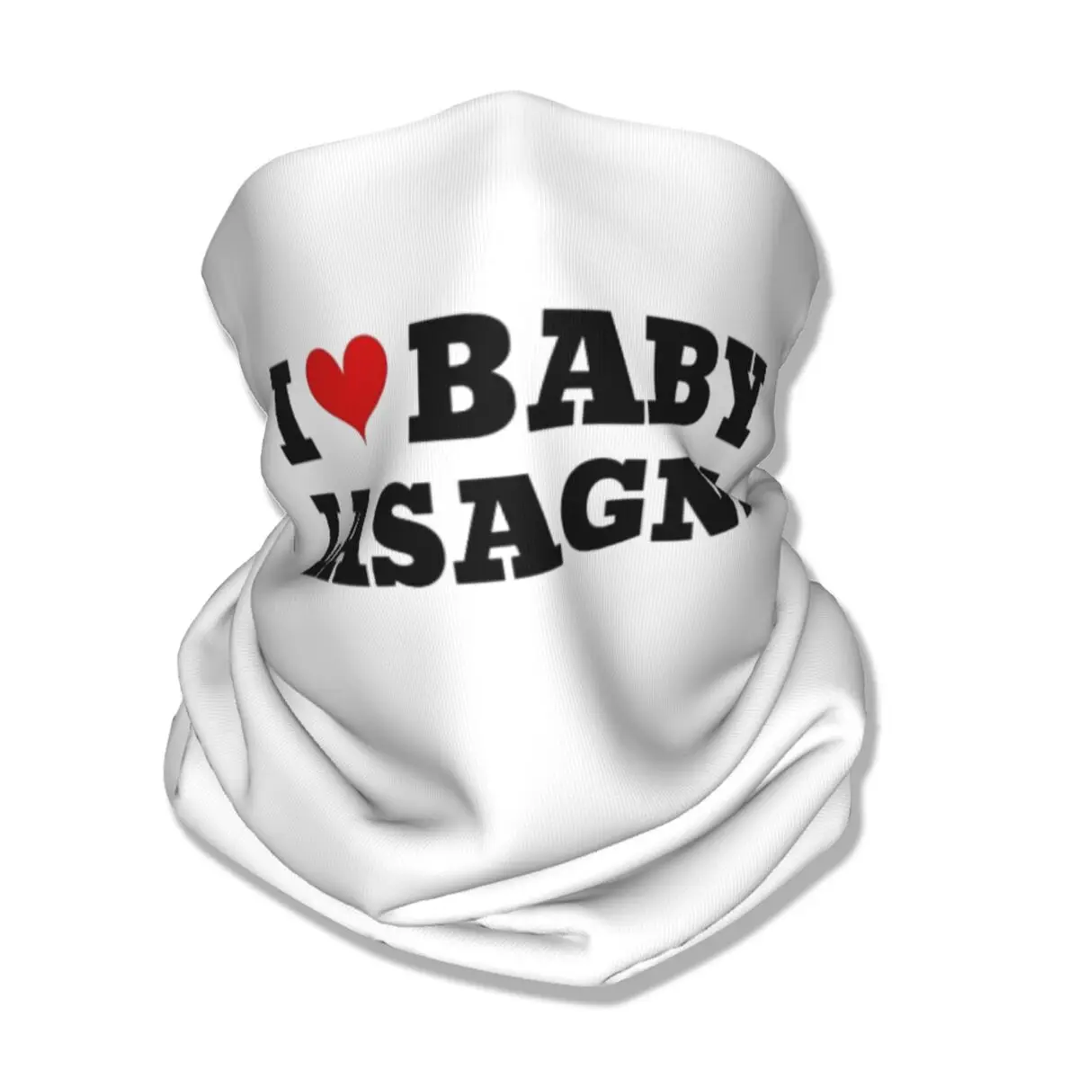 I Love Baby Lasagna Bandana Neck Gaiter Printed Face Scarf Warm Balaclava Fishing Unisex Adult Breathable