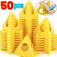 50/10pc Multifunctional Pyramid Rack Paint Stands Tool Triangle Paint Pads Feet for Tripod Paint Pad Carpenter Woodworking Tools
