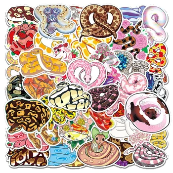 10/50Pcs Cartoon Cute Animal Snake Varied Stickers Pack for Kids Travel Luggage Laptop Phone Notebook Decoration Graffiti Decals