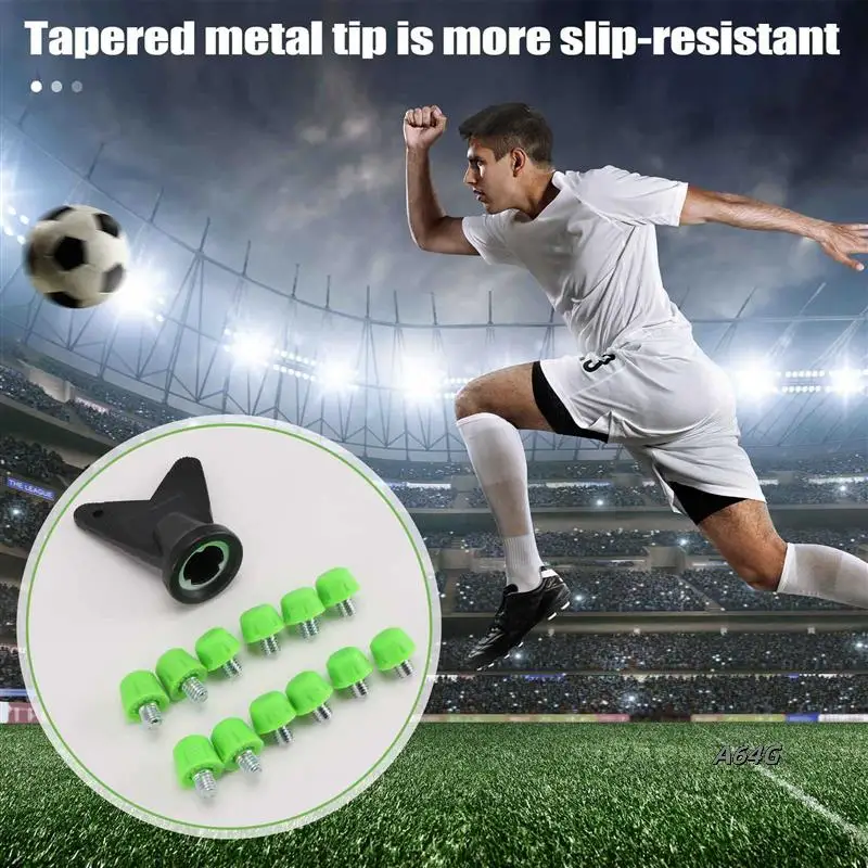 

24Pcs Football Boot Studs Non Slip Thread Screw M6 Professional Replacement Spikes SG To AG For Adidas Green