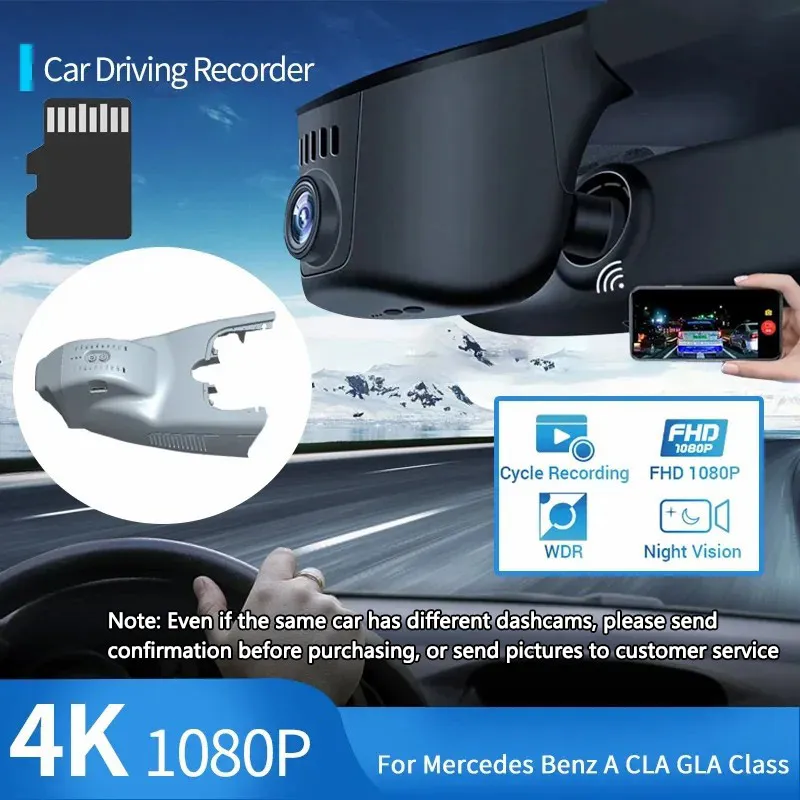 

for Mercedes Benz A Class GLA CLA W176 180 200 2014~2018 Car Road Record Dash Camera Driving Night Vision Camera Video Recorder