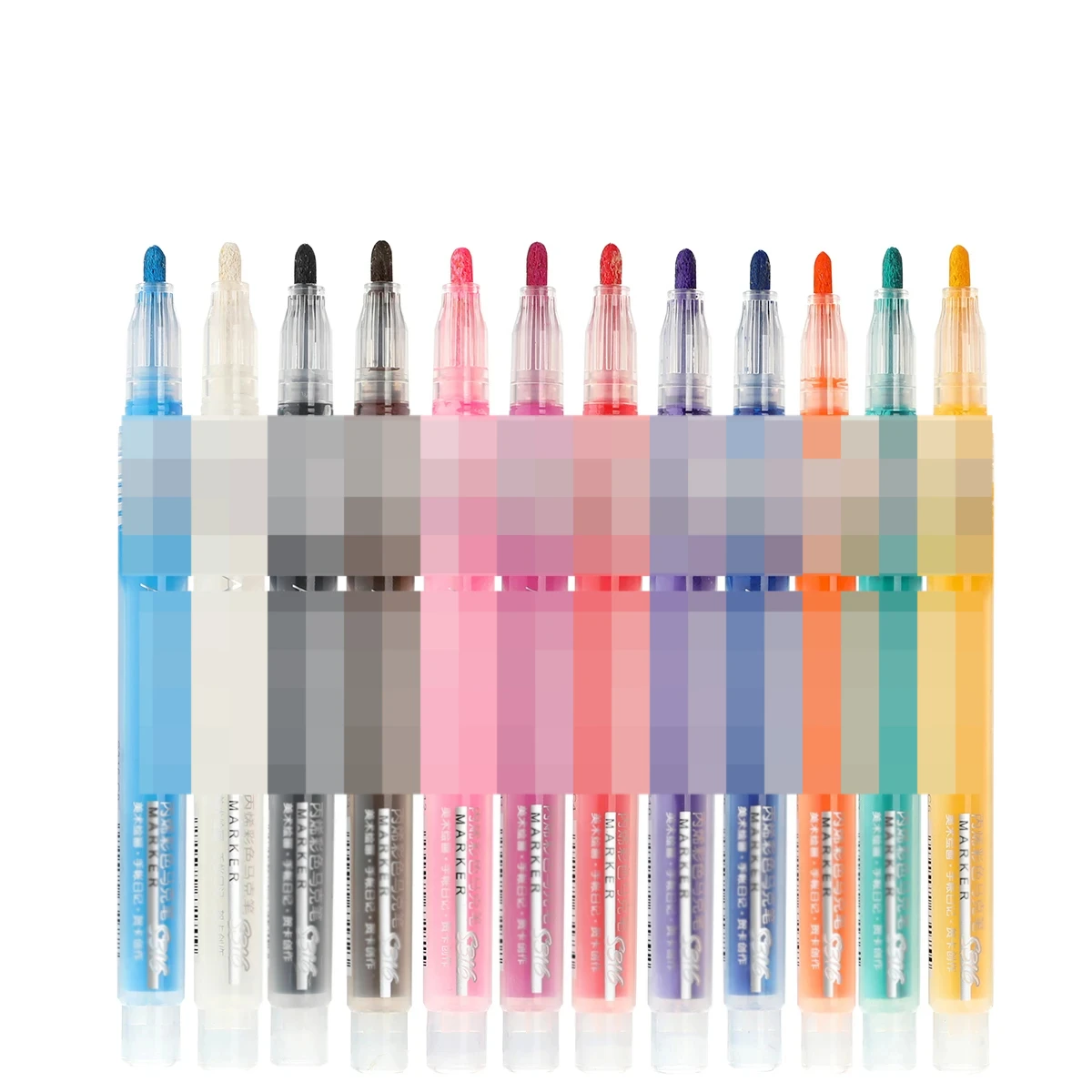 

Набор маркеров для акриловой краски, 12 шт., с 12 цветными чернилами, подходящим для каменной живописи, стекла, дерева, черной бумаги, поделок для скрапбукинга, Chri