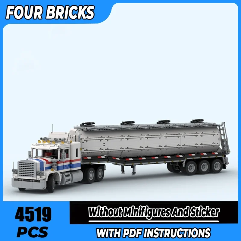 

Строительные блоки Moc, полуприцеп для технологии 5580, модульные кирпичи, модель, подарки, рождественские игрушки, наборы «сделай сам», сборка