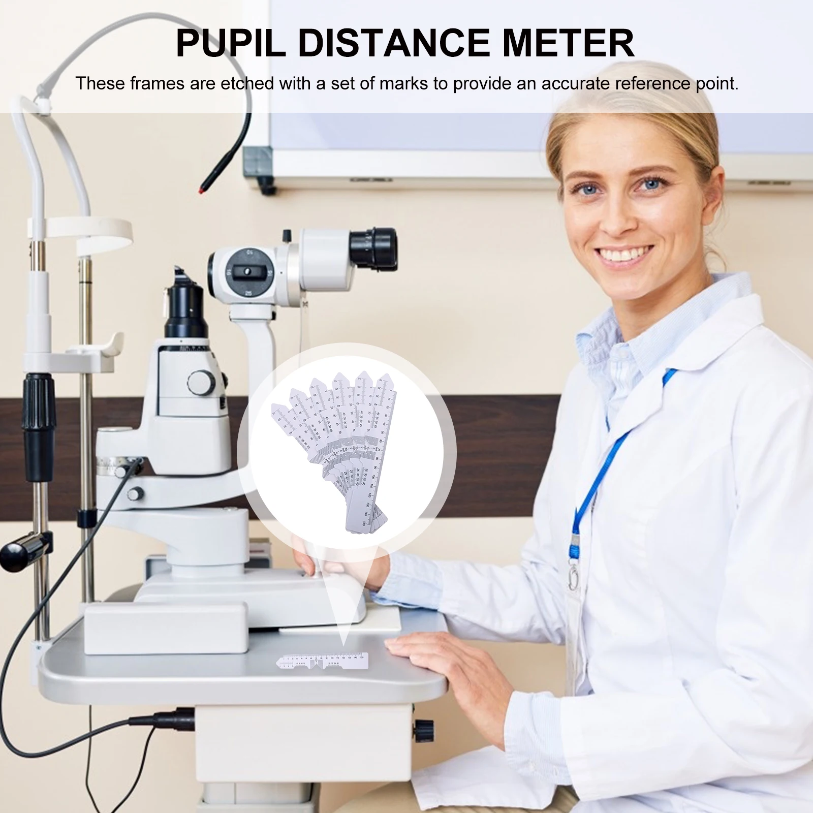 

6pcs Pupil Distance Ruler Professional Optical PD Tool Lightweight Accurate Scale Portable Medium Thickness Eye