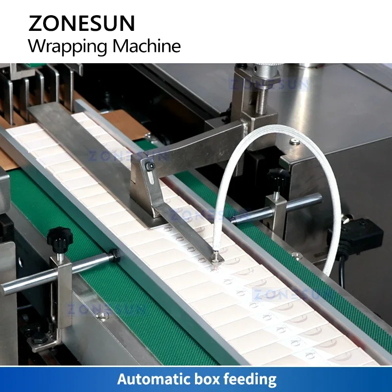 ZONESUN آلة تغليف السيلوفان الأوتوماتيكية آلة تغليف التشيلو معدات التغليف ZS-TD650