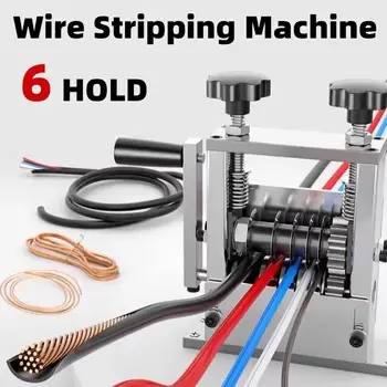 Dvojitý odizolovací stroj na dráty Odizolovací nástroj pro odizolování odpadového drátu 1-17 mm Odizolovací nástroj pro měděné dráty ze zbytků kabelů 10 nejlepší prodej stroj na odizolování mědi - №3