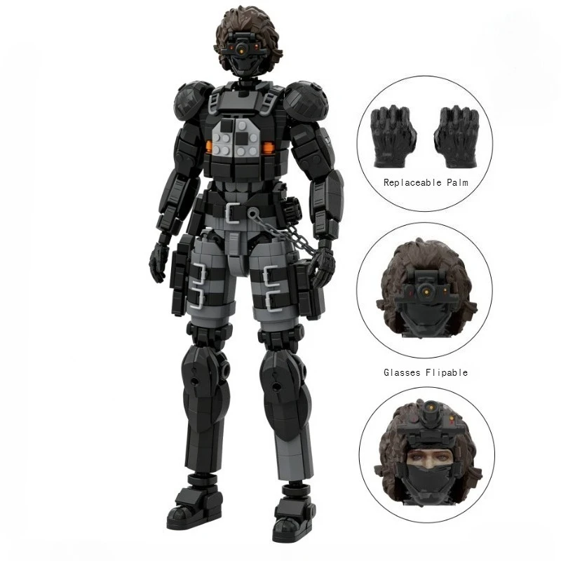 

MOC Unnamed Player Creative Brick Tactical Shooting Game Character Assembly Model Brick Toy Gift for Delta Fans