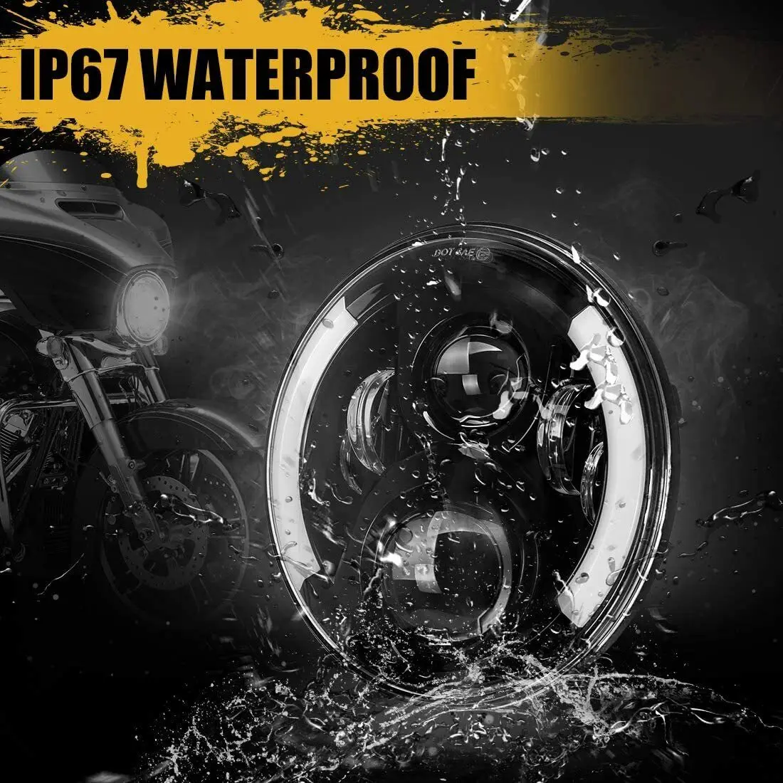 1pcs Motorcycle 7 inch LED Headlight for Harley Electra Glide Ultra Limited Ultra Classic Electra Street Road King Headlamp