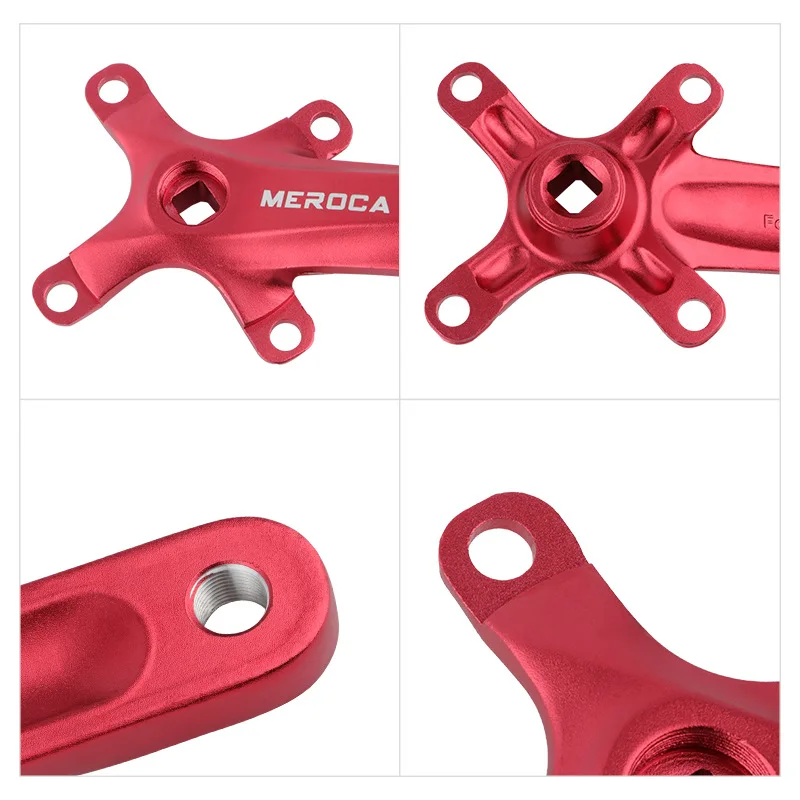 MEROCA CX Bicycle Crank Square Hole 104BCD Aluminum Alloy Square Hole Mountain Bike Crankset 170mm 32T/34T/36T/38T/40T/42T