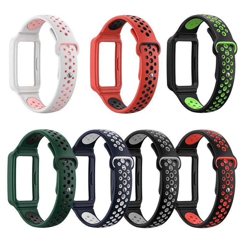 Sport Silicone Strap For Huawei Band 8 7 Smart Watch Replacement Wristband Correa Bracelet Breathable Strap For Huawei Band 8 6