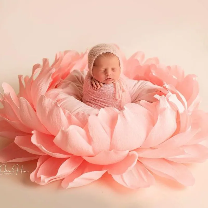 Bebe Photography Props Flower Shaped Basin Modelling Photograohy Accessories Posing Props Paper Flower Pot