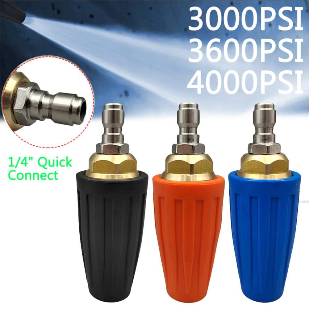 360° Rotary Turbo Sprayer Nozzle 3000PSI 3600PSI 4000PSI For Pressure Washers With 1/4