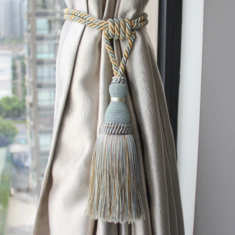 1PC Polyester Tassel Tiebacks Curtain Holder Handmade Tassel For Decoration Rope Curtain Hanging Balls for Livingroom Accessori