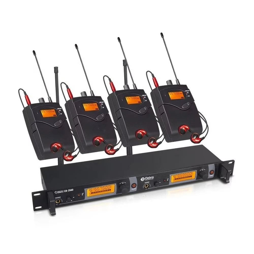 Audio ER-2040 4 Channel Wireless In-Ear Monito System with  Noise Cancelling for Multi-Person Stage Performances
