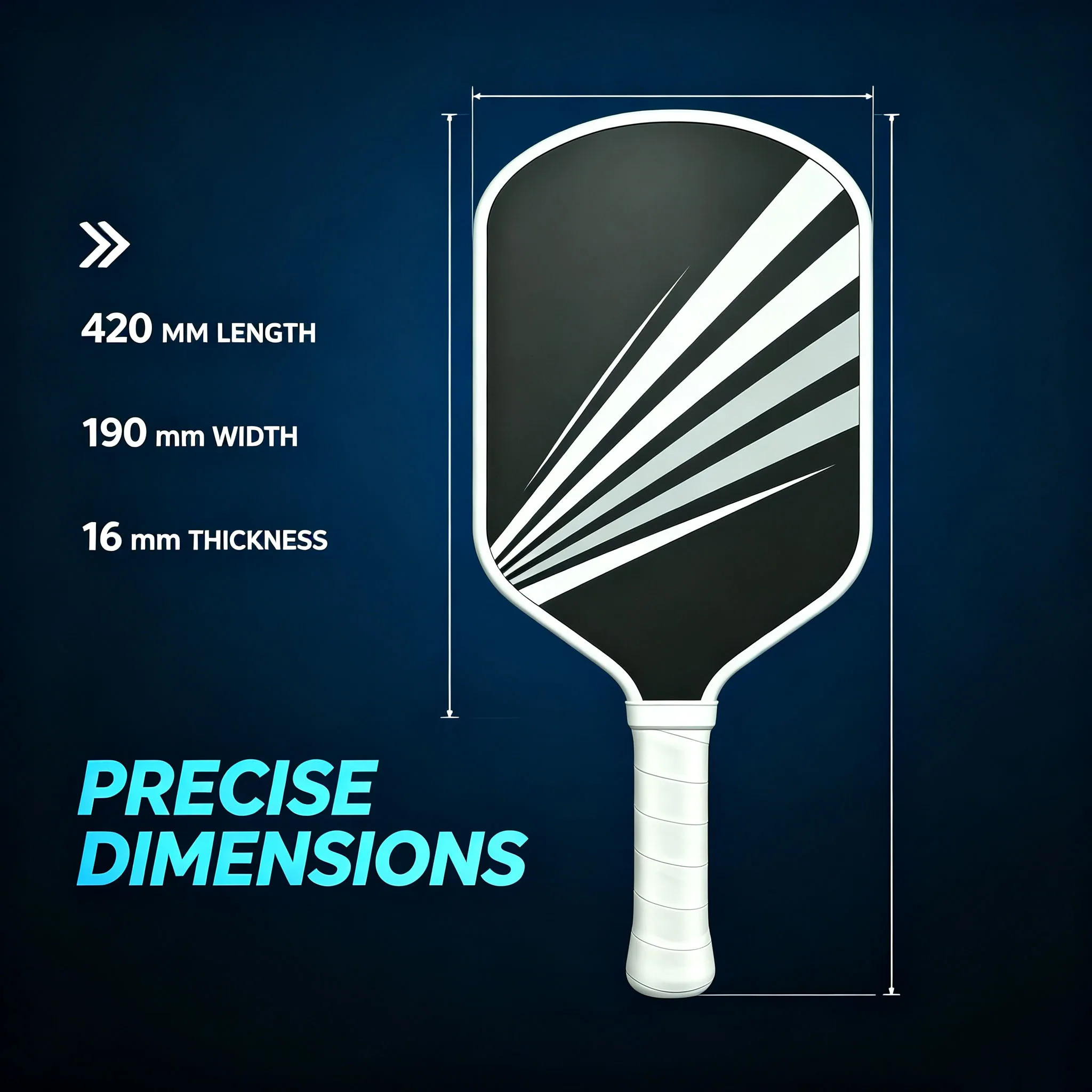 Professional Pickleball Paddle Hot Pressing 4th Generation Carbon Fiber 16mm Core Precise Ball Control Powerful Shooting