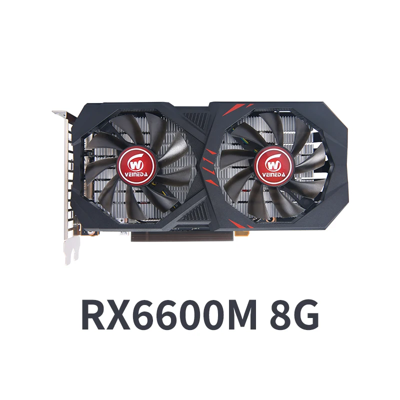 Veineda rx 6600M 8GB بطاقات الرسومات GPU GDDR6 128 بت 14 جيجابت في الثانية 7 نانومتر لعبة الكمبيوتر دعم Desktopplaca de video RX6600