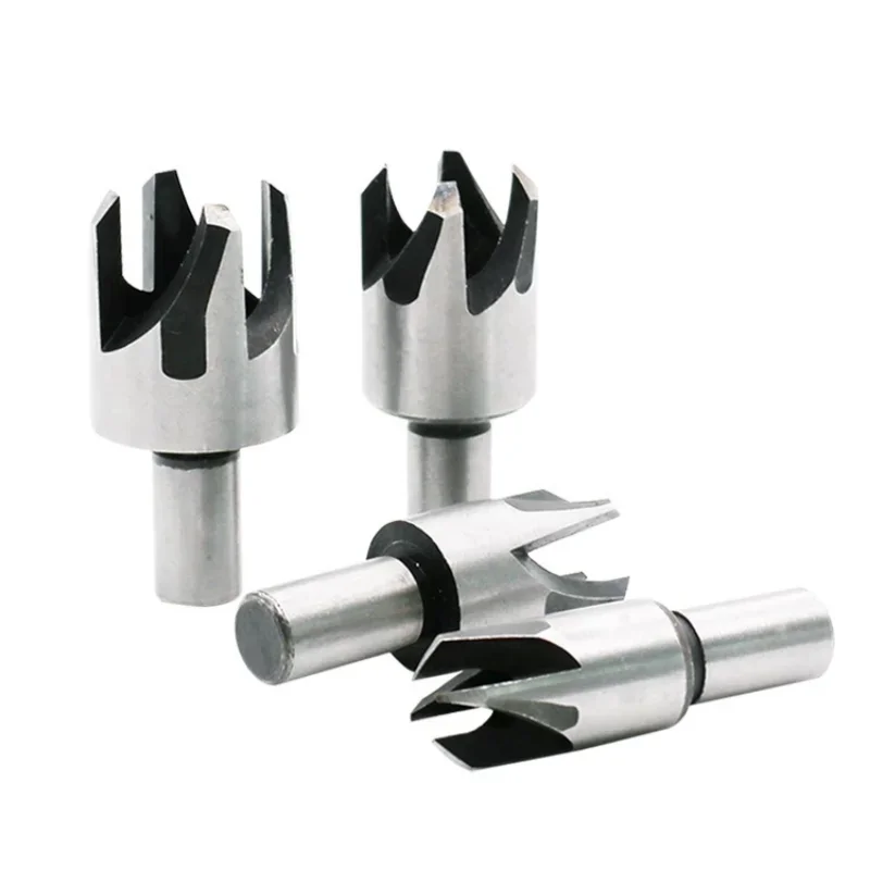 4Pcs Woodwork Plug Cutting Drill Bit Set Claw Cork Drill Wood Plug Cutter Cutting Tool 5/8 1/2 3/8 1/4