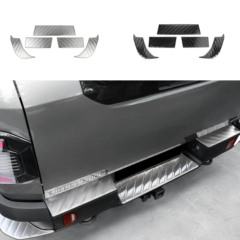 

For Kia TASMAN 2025 2026 Silver Stainless Steel Car External Door Sill Protector Cover Welcome Door Threshold Trim Accessories