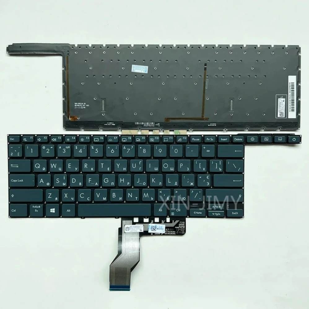 Imagem -03 - Xin-russo-ua Layout Backlight Teclado para Notebook Asus Zenbook Pro Duo 15 Ux582 Ux582lr Ux582hs Ux582hm Ux582zm Ux582zw Ux582zw