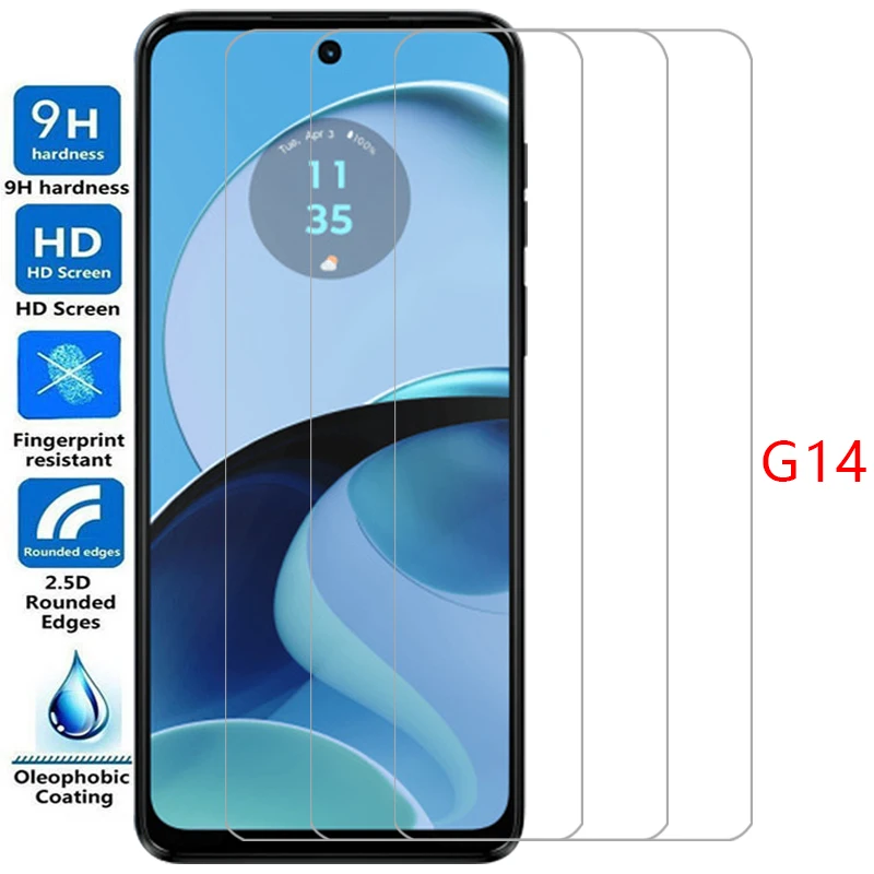 screen protector for motorola moto g14 protective tempered glass on motorolag14 motog14 g 14 14g phone film glas 9h mot g14glass