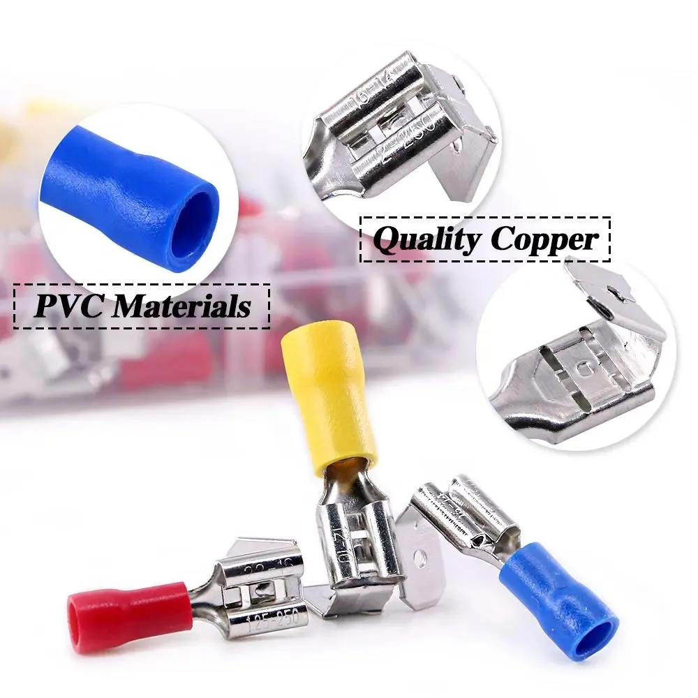 50/100 قطعة معزول شبه معزول أصبع الظهر المجرف موصلات قطع الاتصال السريع بعقب لصق أصبع تشكيلة مجموعة موصل