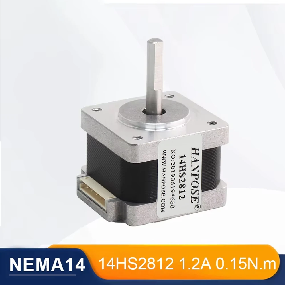 

Высококачественный шаговый двигатель Nema 14, 35X28 мм, 1,2 А, 0,15 Нм, 14HS2812 для фрезерного станка с ЧПУ, шаговый двигатель
