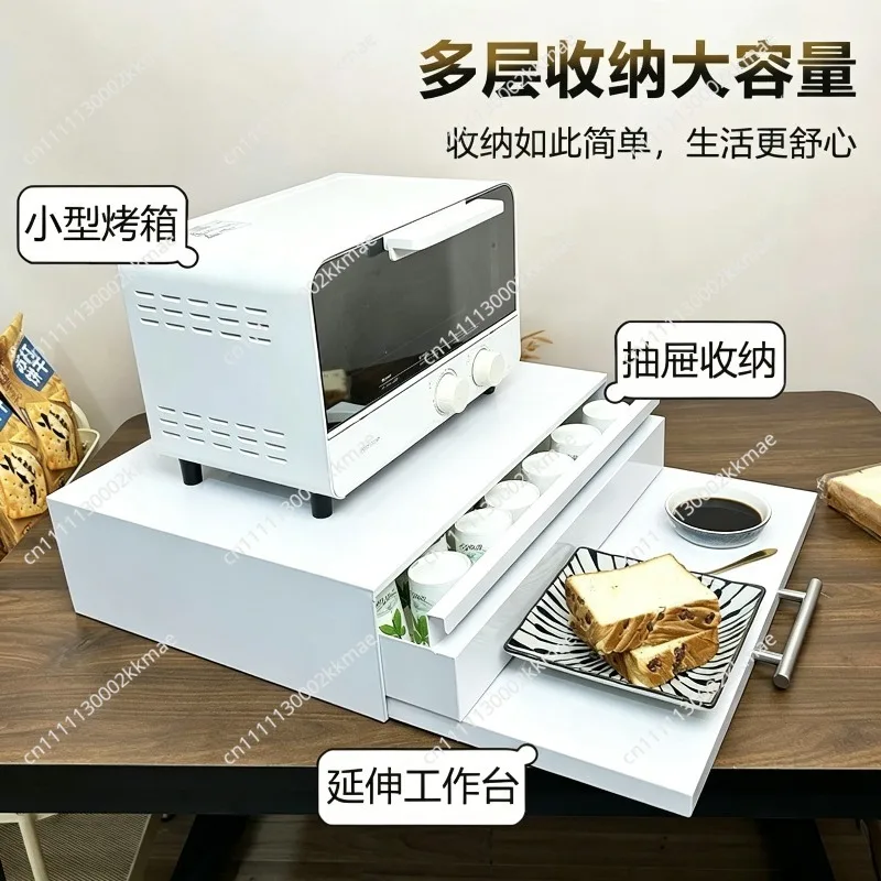 Kitchen Pull-out Tray Microwave Oven Rack Drawer Board Countertop Oven