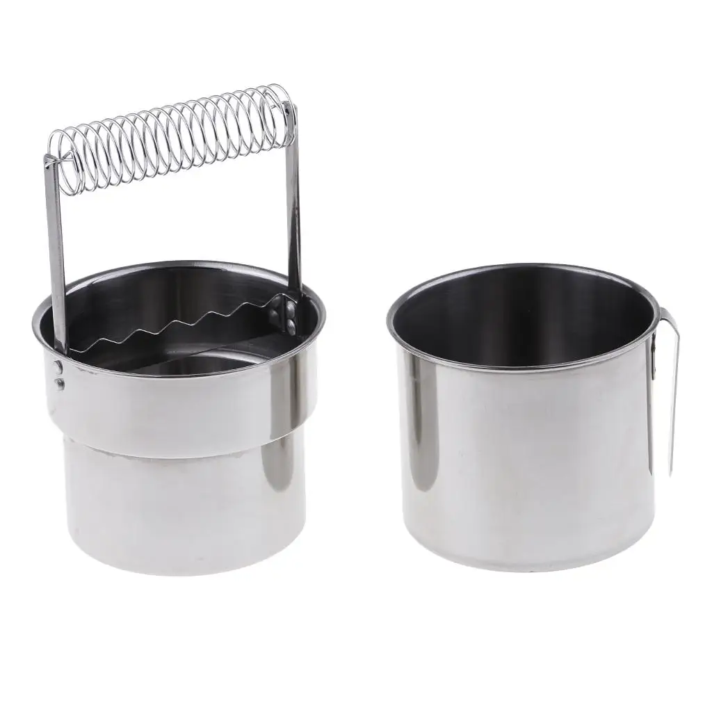 Stainless Steel Painting Brush Washing Bucket Wash Pen Barrel Cup Wash Brush Paint Brush with Screen & Spring Holder Tools