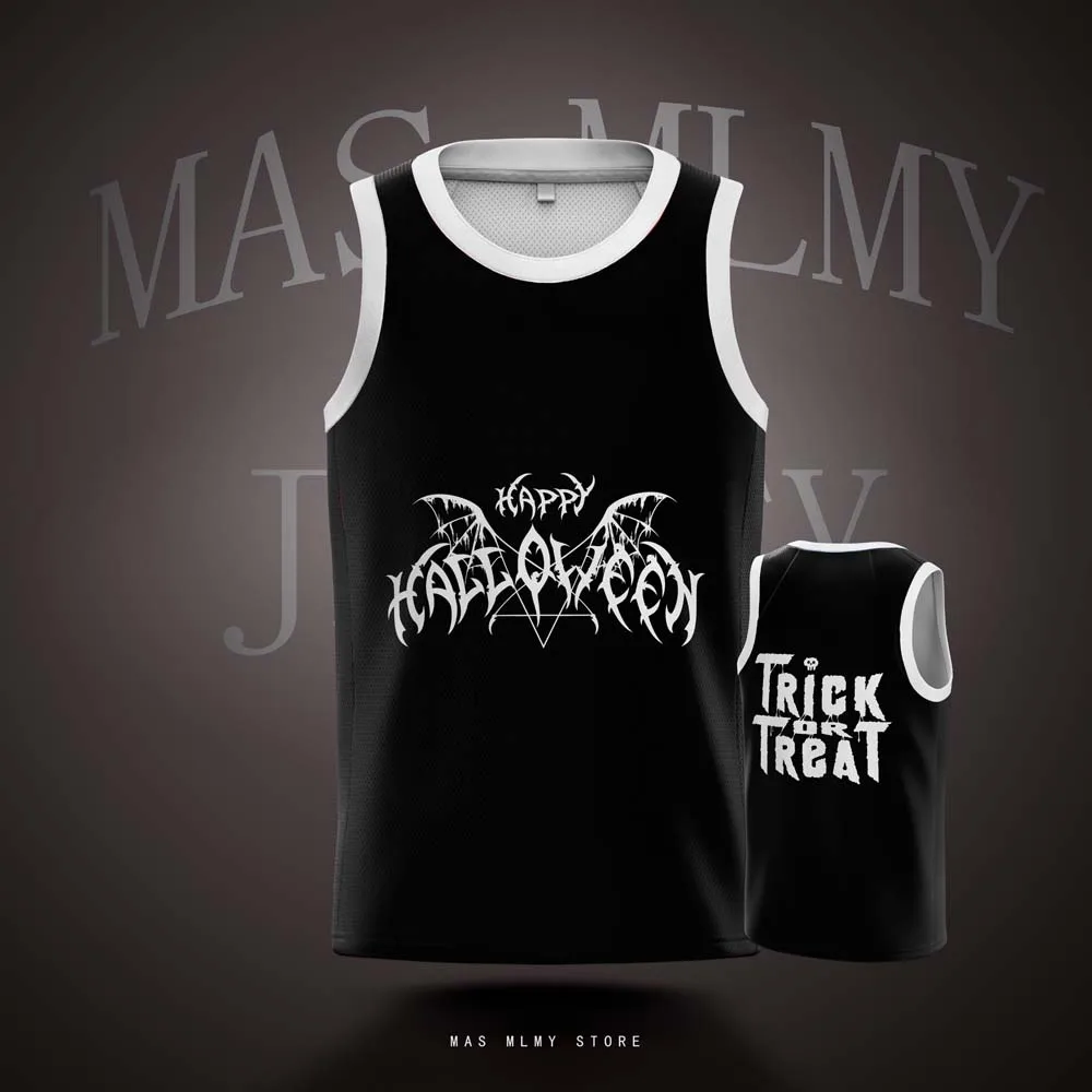 

"Happy Halloween" Themed "TRICK OR TREAT" Digital Printed Jersey For Adults Youth Kids Quick Drying Breathable Halloween Costume