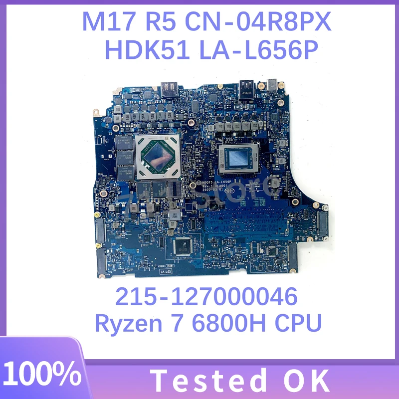 

HDK51 LA-L656P CN-04R8PX 04R8PX 4R8PX Mainboard For DELL M17 R5 Laptop Motherboard 215-127000046 W/ Ryzen 7 6800H CPU 100%Tested