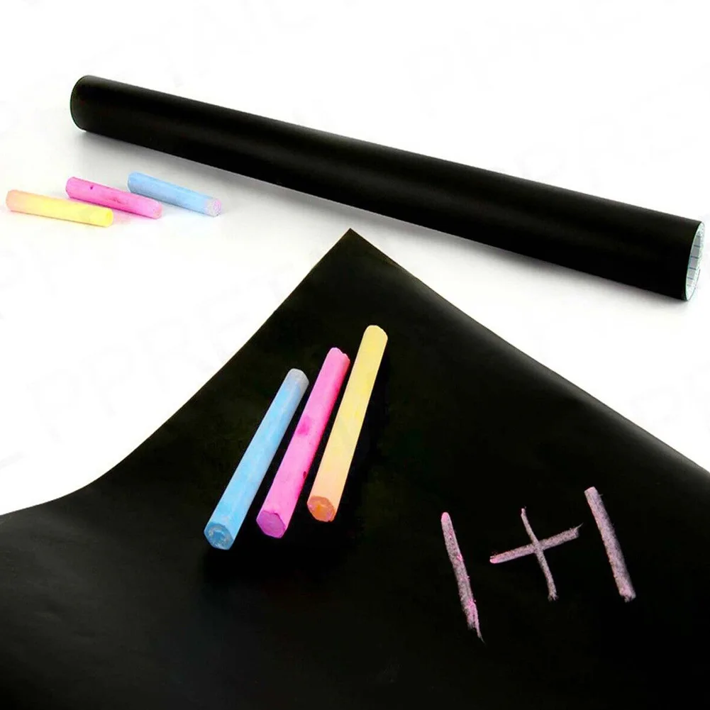 Chalkboard Stickers Blackboard With Chalk 45*200CM Wall Sticker Chalk Board Draw Stickers With Chalk For Work At Home Teaching