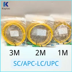 Wholesale 10PCS/Lot Simplex LC/UPC-SC/APC Fiber Optic Patch Cord 1m/2m/3m Jacket FTTH Jumper Cable