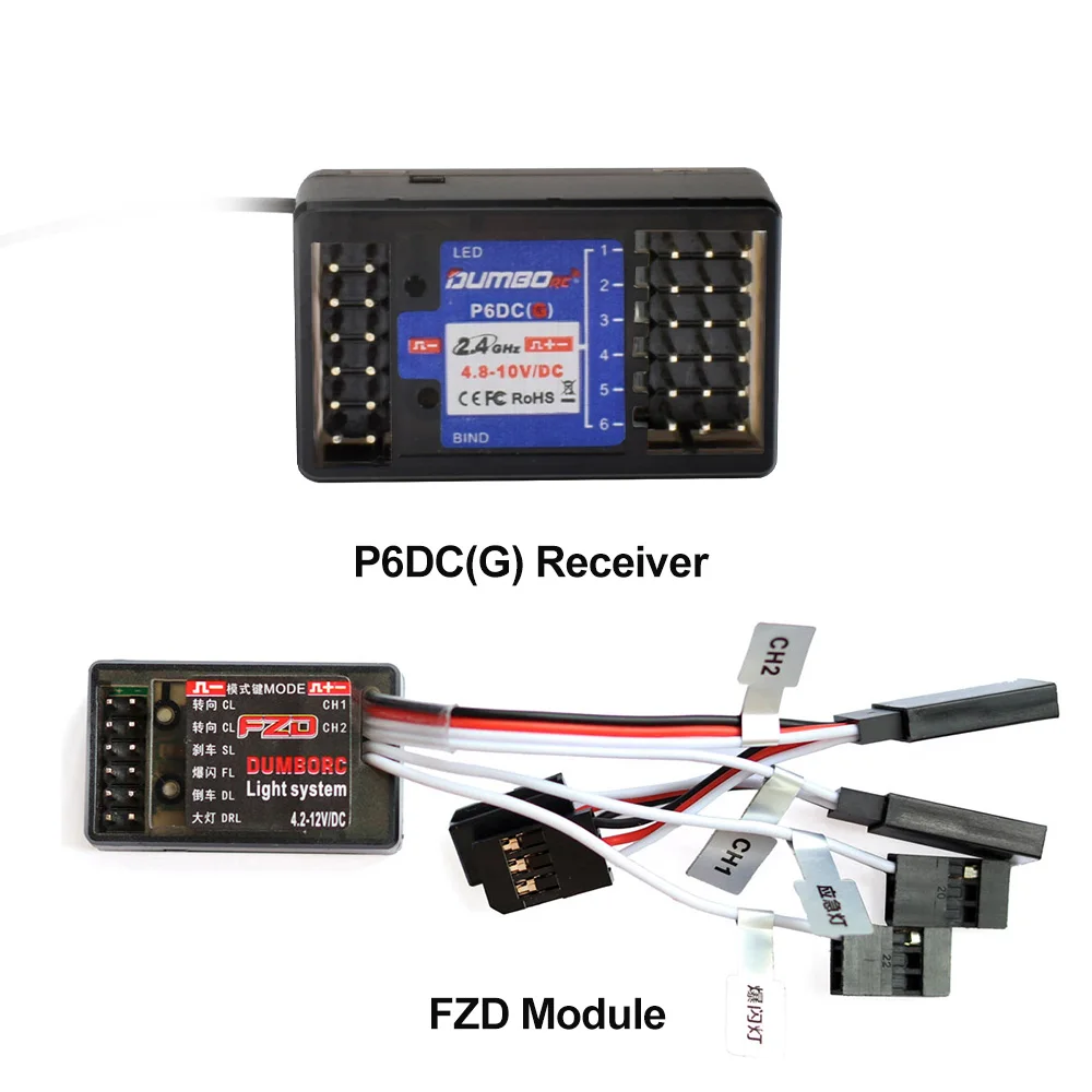 DUMBORC X6F/X6FG/P6DC/X6DCG 2.4G 6CH Radio Control Systeem Ontvanger voor X4 X5 X6 X6P Zender RC Auto Boot Afstandsbediening