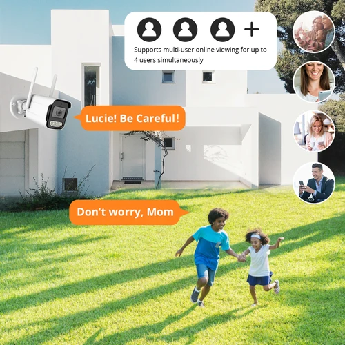 Imagen 2 del producto Cámara IP 4K de 8MP para exteriores, cámara de seguridad WiFi, vigilancia inalámbrica, Wi Fi Bullet, vídeo IP impermeable, cámara para el hogar CamHi CamHipro