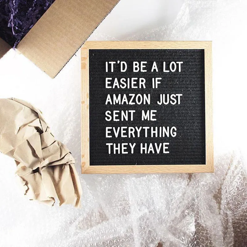 Felt Letter Board Wooden Frame Changeable Symbols Numbers Characters Message Board Home Office Decor Birthday Gift for Kids