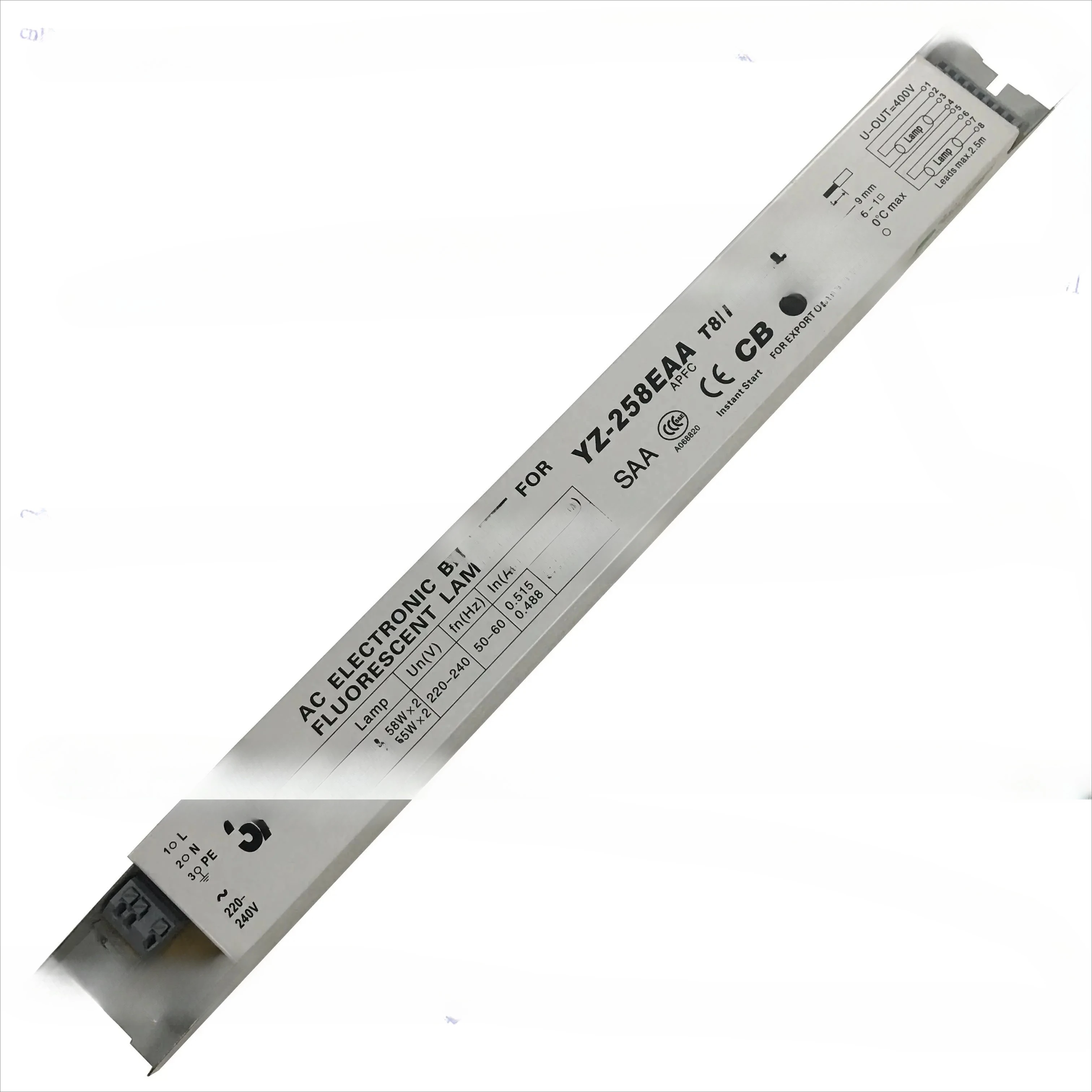 Imported 3AAA Electronic Ballast YZ-258EAA 58W/60W High-efficiency Energy-saving Rectifier