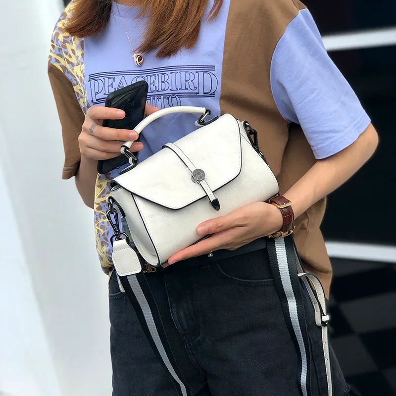 Damesmode Handtas Kleine Lederen Telefoontas Schoudertas Dames Koeienhuid Lederen Portemonnee Messenger Crossbody Tas Veelzijdig