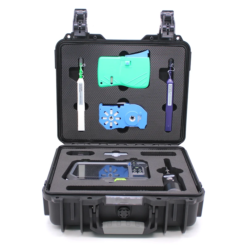 Handheld Fiber Optic Endface Video Inspection Microscope with Cleaning Tool Kits for Optical Connector and Adapter