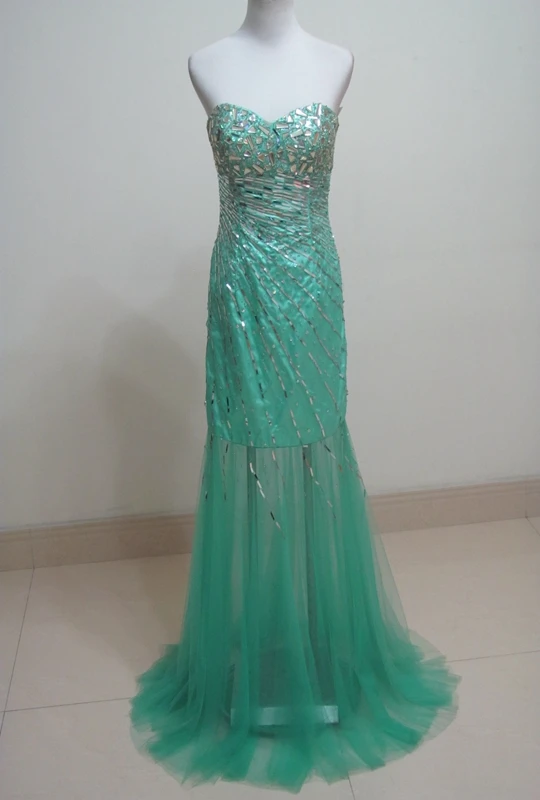 الأزرق الثقيلة Embellied Bead Me سليم صالح ثوب مسائي تنورة طويلة أداء المضيف الزفاف الاسمية ow Photoaphy