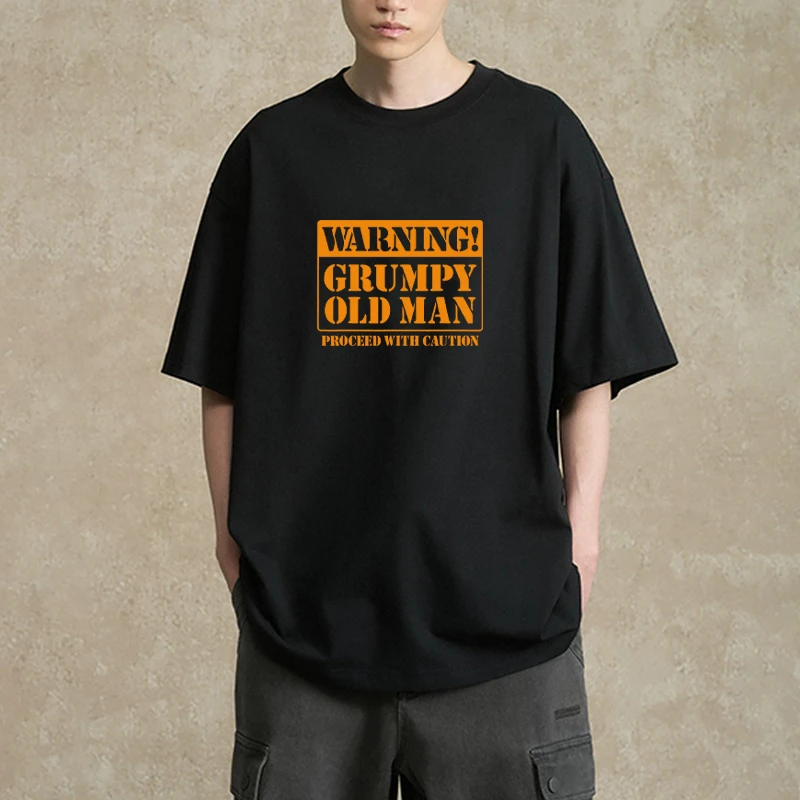 

Grumpy Old Man printed short sleeve T-shirts Men Women harajuku Fashion Loose T shirt Cotton Casual streetwear clothing Unisex