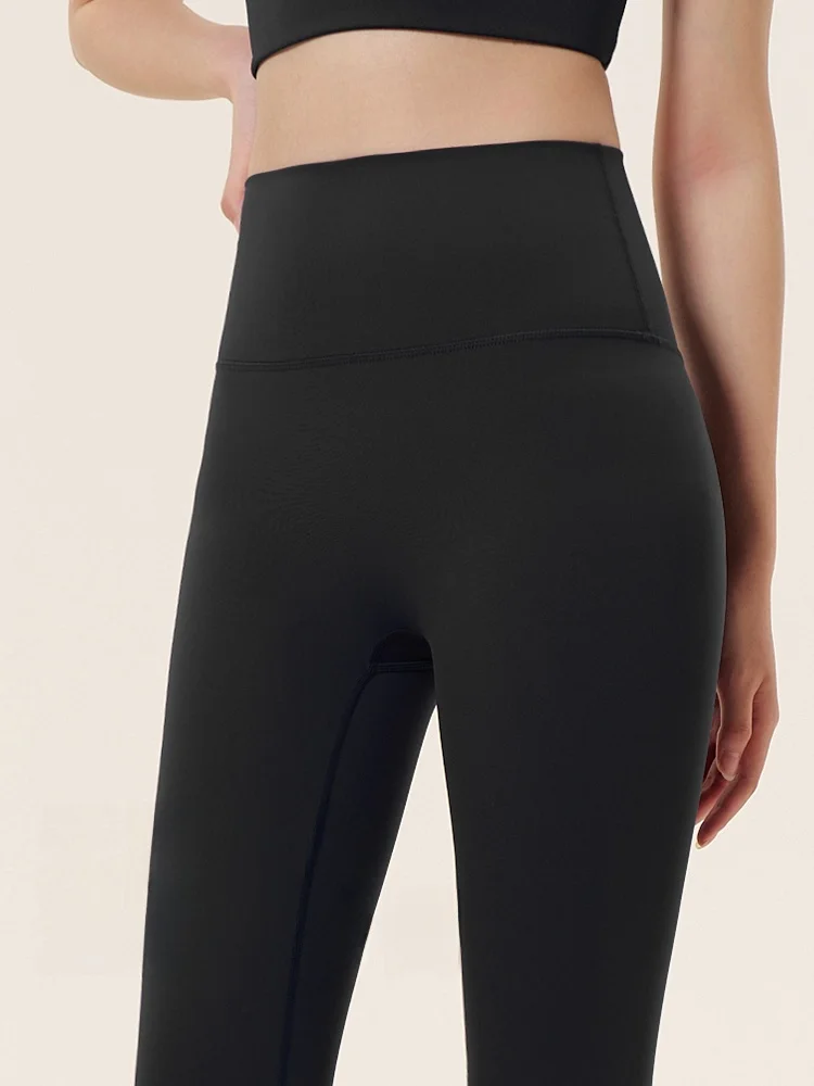 Pantalones de Yoga de cintura alta para mujer, diseño de piel de arca, nueve medias de longitud, ortopédicos de ciclismo, No se cómodos, Color café de moda