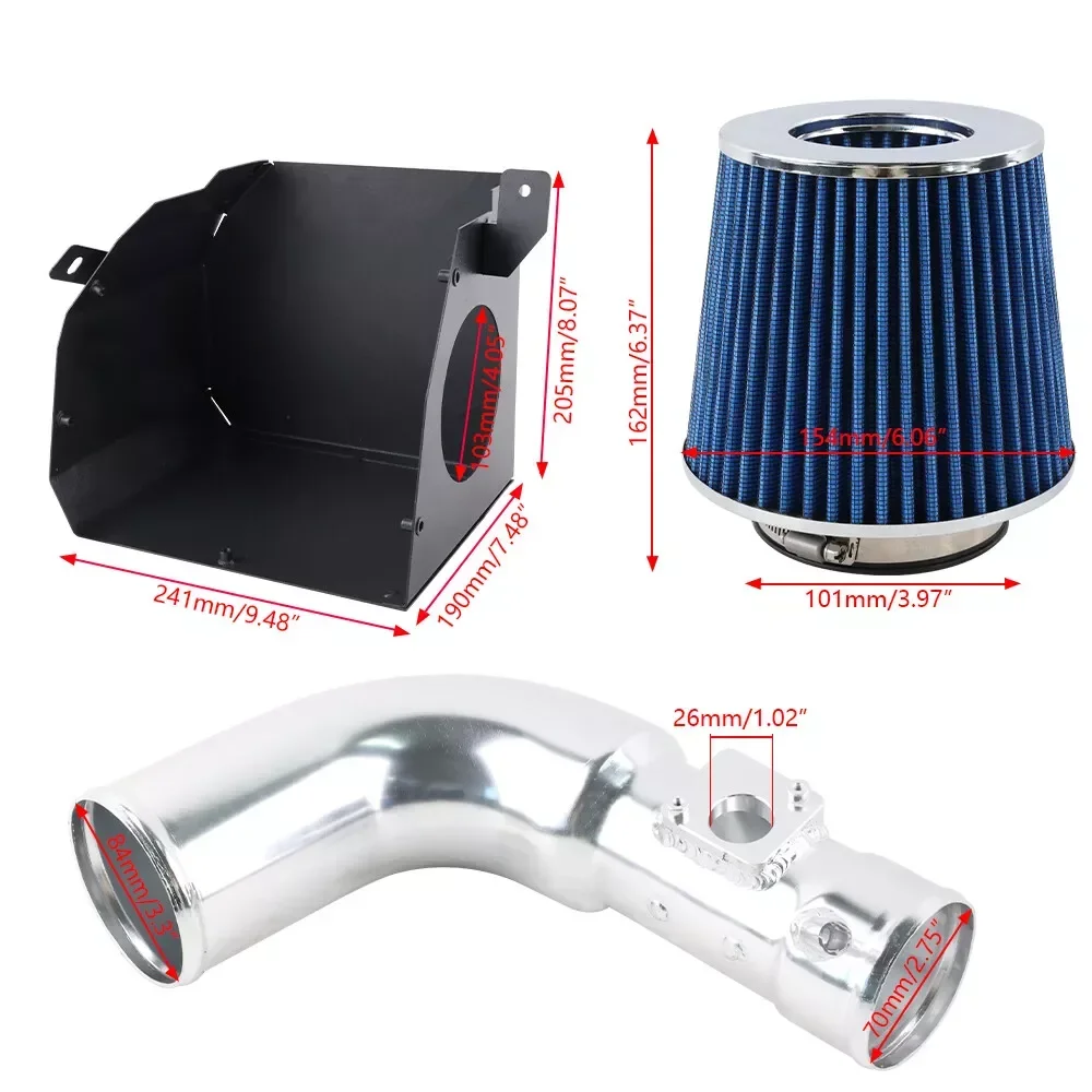 Racing Car Air Intake Pipe Filter Heat Shield Air Intake Kit For Subaru Toyota Scion 13-16 FRS 13-20 BRZ 17-20 86 2.0L H4 Engine