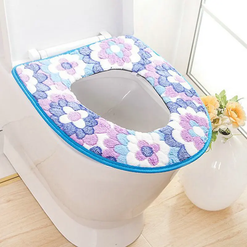 Soft Bathroom Toilet Seat Closestool Washable Warmer Mat Cover Pad Cushion Bathroom Toilet Toilet Seat Toilet Toilet Seat Cover